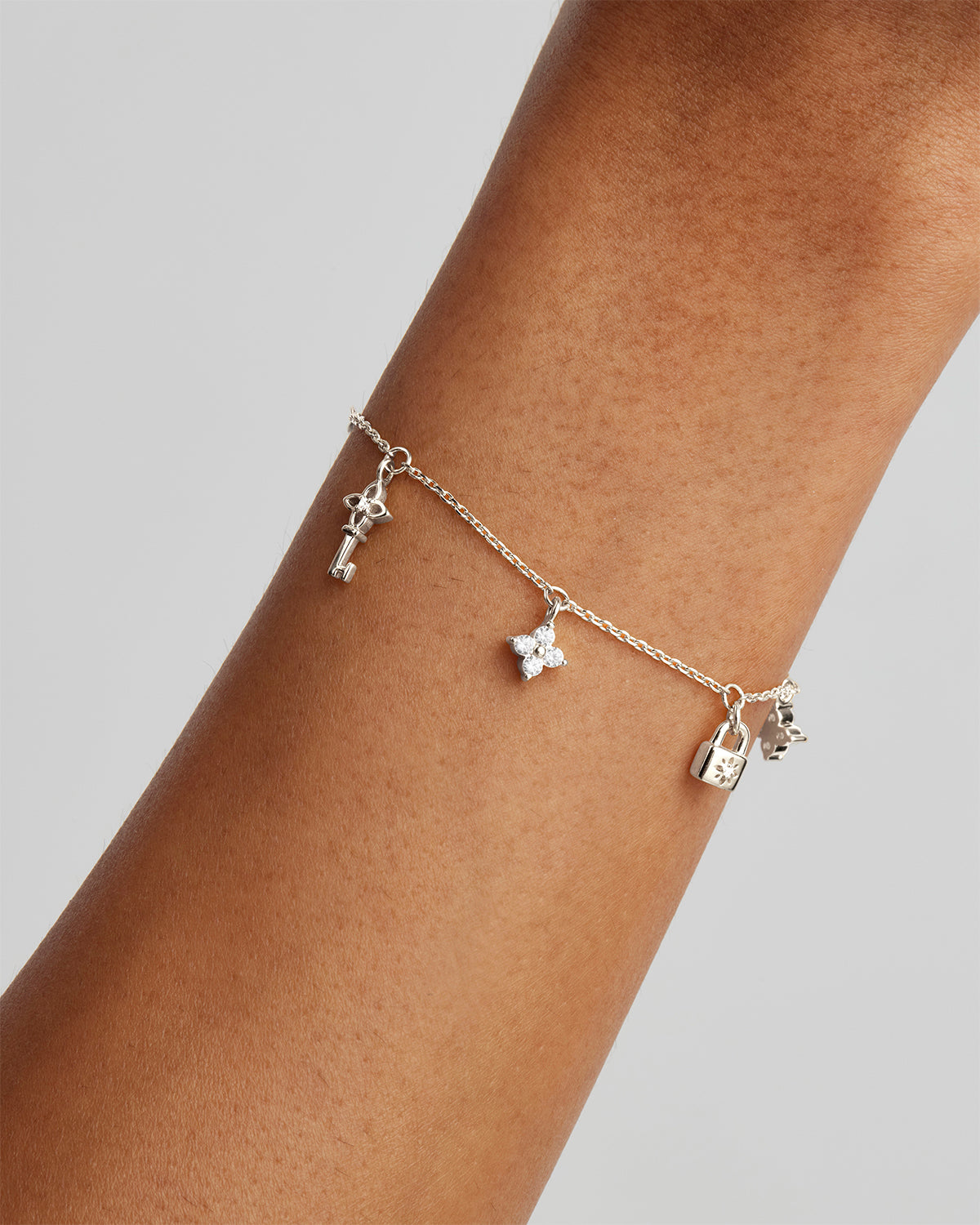 925 Sterling Silver Love Unlocked Charm Bracelet for Women - Romantic Gift for Anniversary, Valentine's Day & Special Occasions