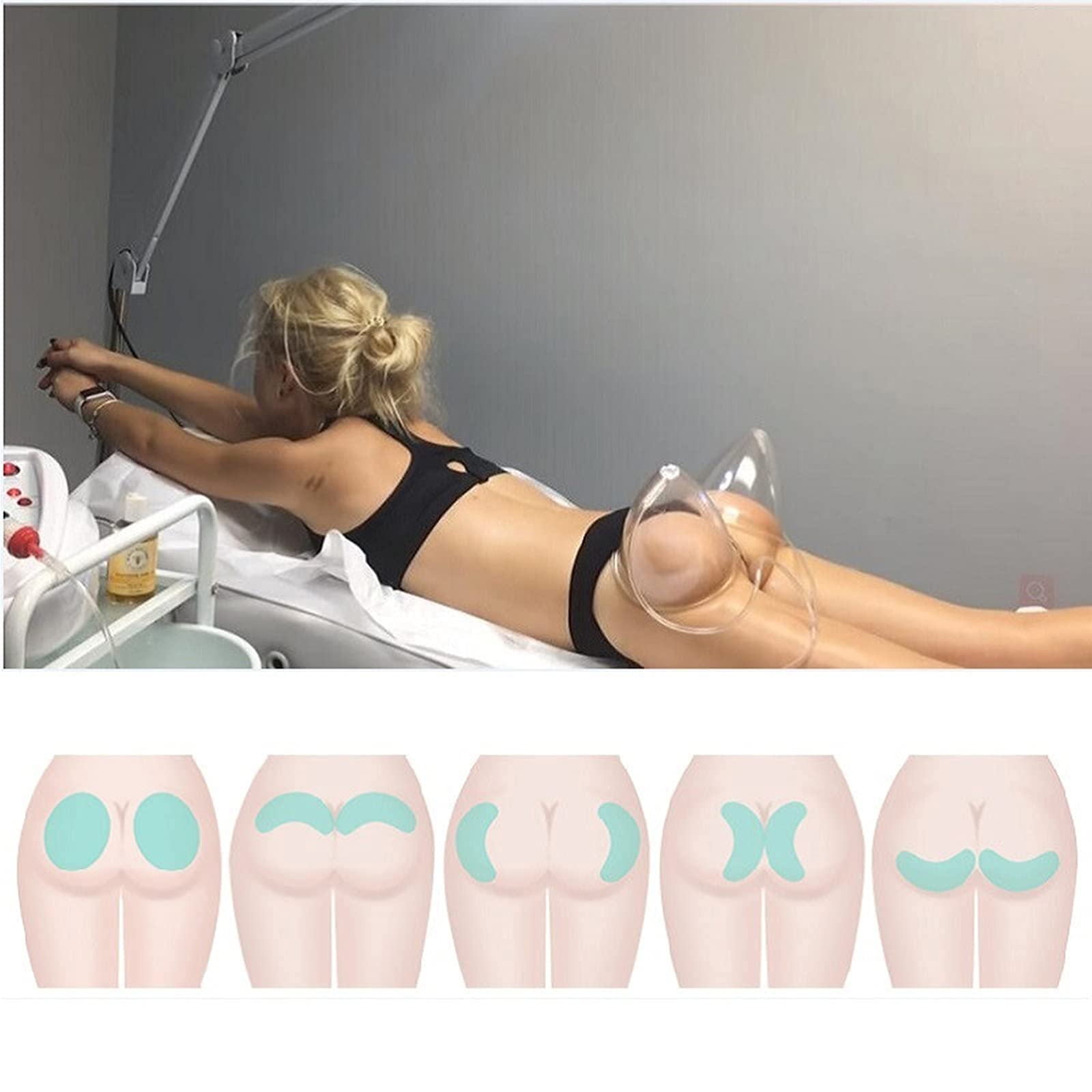 XL Vacuum Cupping Therapy Set for Butt Lift & Body Massage - 160ml & 180ml Silicone Suction Cups - Cellulite Reduction & Muscle Relaxation - Perfect for Home Spa, Post-Workout Recovery & Beauty Treatments