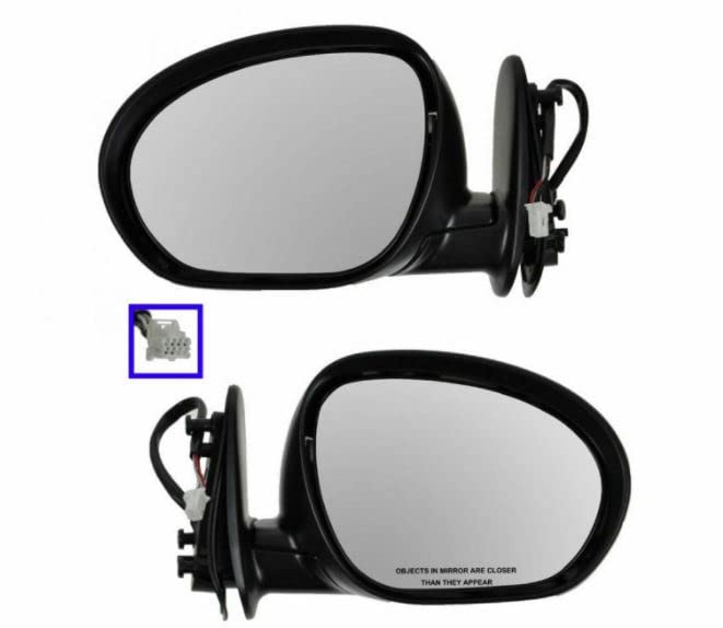 Heated Power Side View Mirror - Smooth Black Passenger Side Replacement for Nissan Cube - Perfect for Winter Driving & Enhanced Visibility