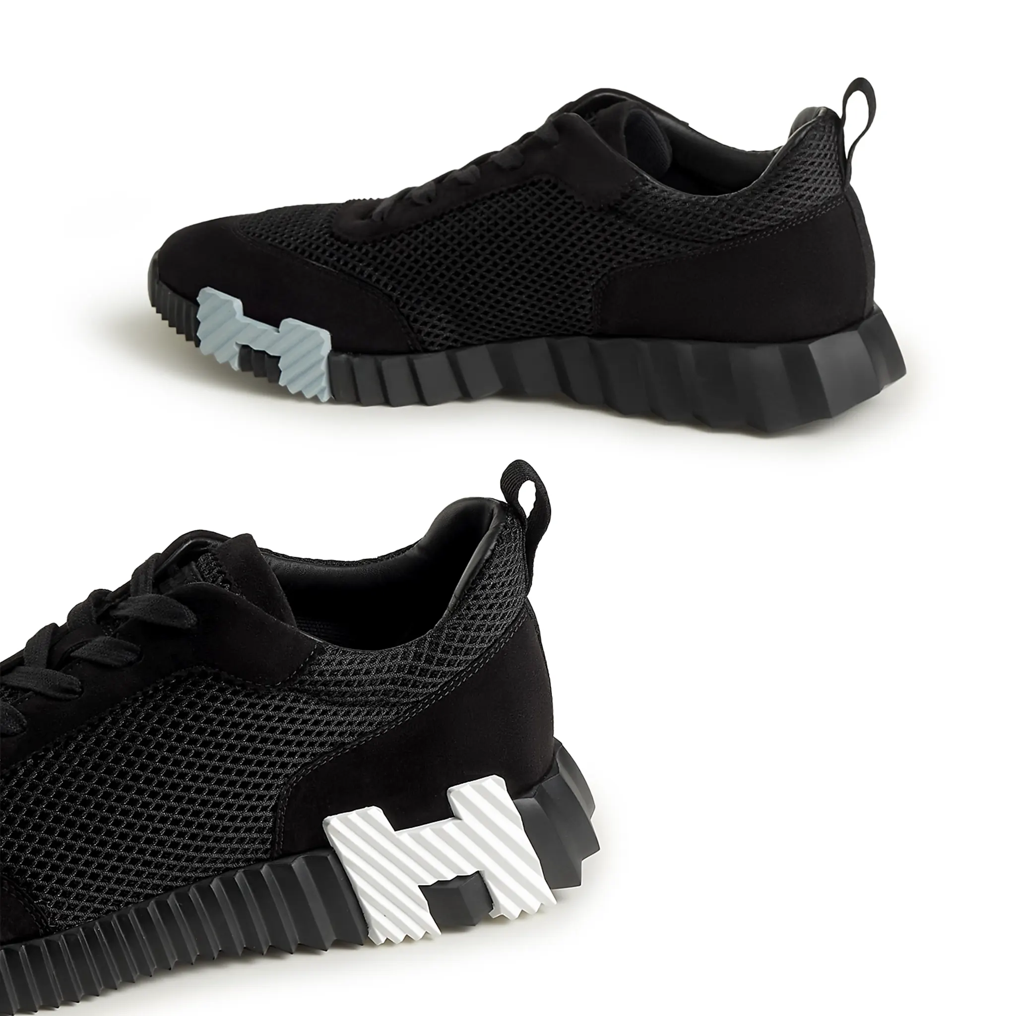 Hermès Paris Bouncing Sneaker - Black Luxury Leather Sneakers for Men & Women | Perfect for Casual Wear, Office & Fashion Outings