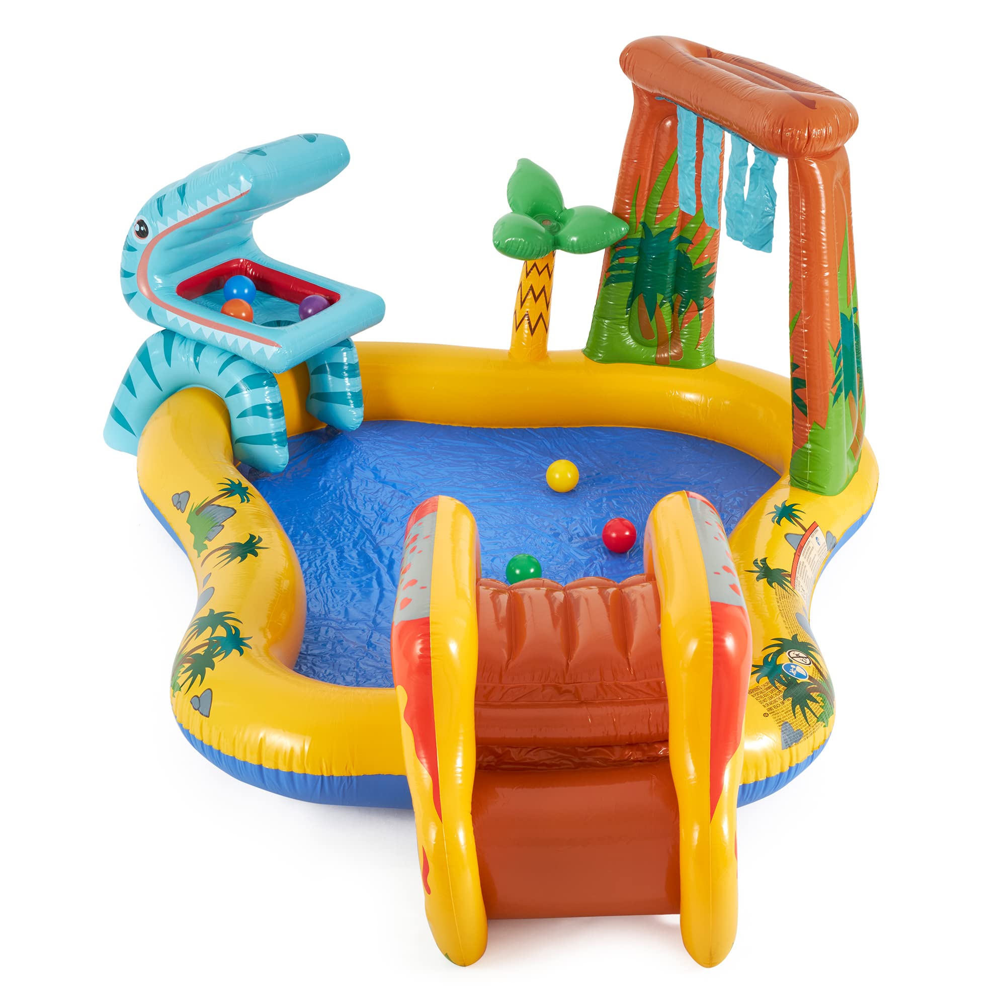 **Intex 8ft x 6.25ft x 43in Dinosaur Inflatable Play Pool for Kids - Rainbow Color Outdoor Water Fun for Backyard, Summer Parties & Family Gatherings**