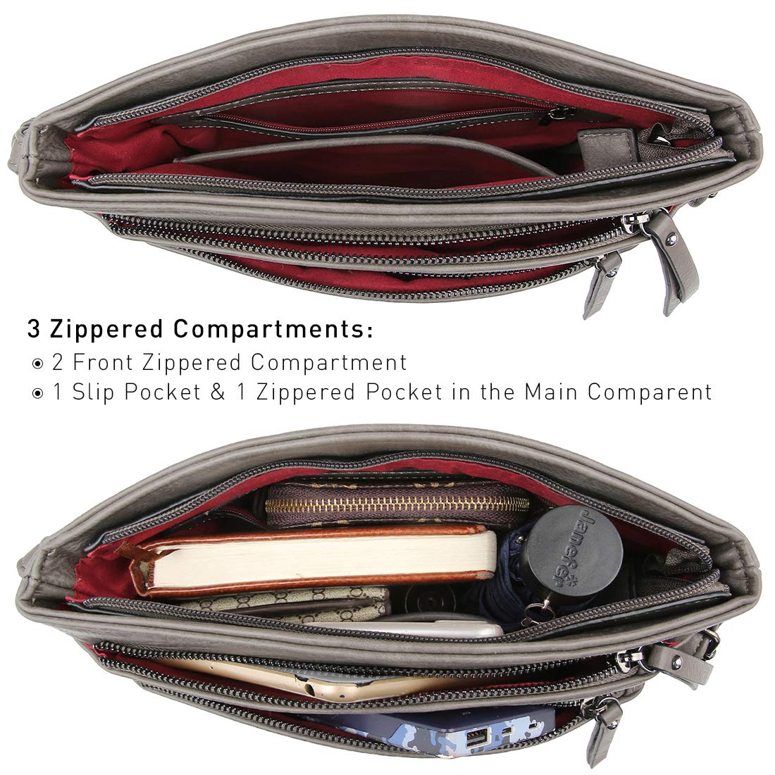VONMAY Women's Crossbody Bag with Multiple Pockets - Stylish Shoulder Purse for Everyday Use, Travel & Shopping