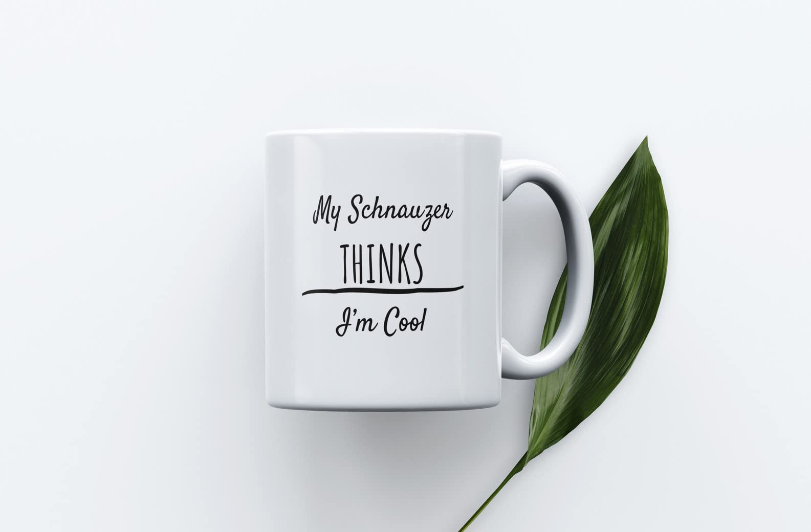 My Schnauzer Thinks I'm Cool Coffee Mug - Best Gift for Dog Lovers, Schnauzer Owners - Perfect for Holidays, Birthdays, Office Gifts - Funny Pet Lover Present for Family & Coworkers - Enjoy Your Morning Coffee with This Adorable Schnauzer Design