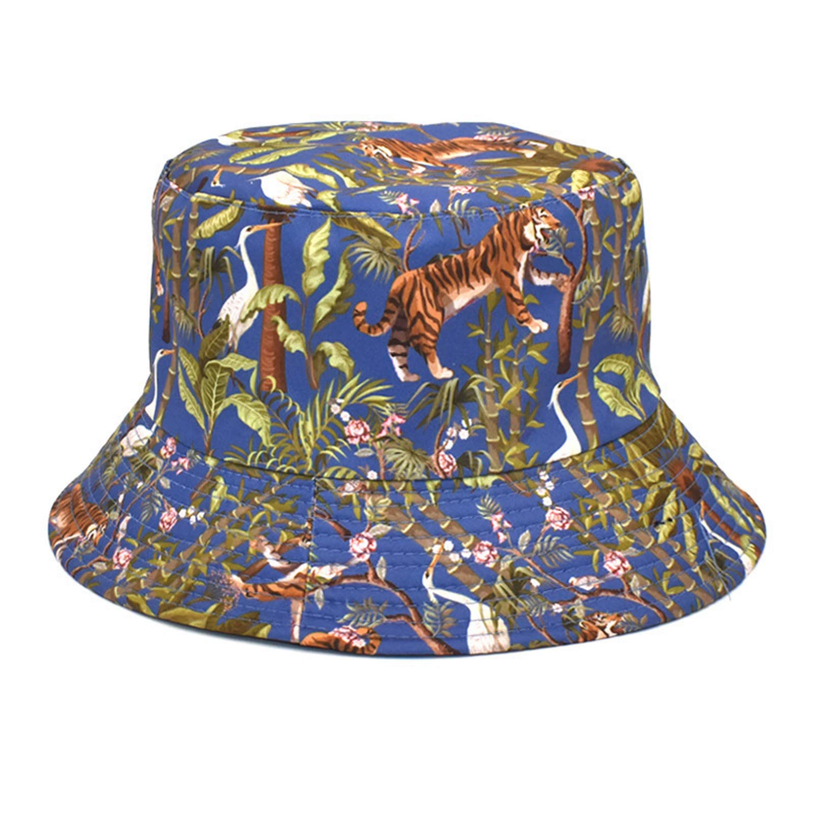 Women's Summer Fashion Beach Hat - Adjustable, Washable Cotton Bucket Sun Hat for Outdoor, Travel & Vacation | Packable Wide Brim Sun Protection for Beach, Pool, Gardening & Hiking