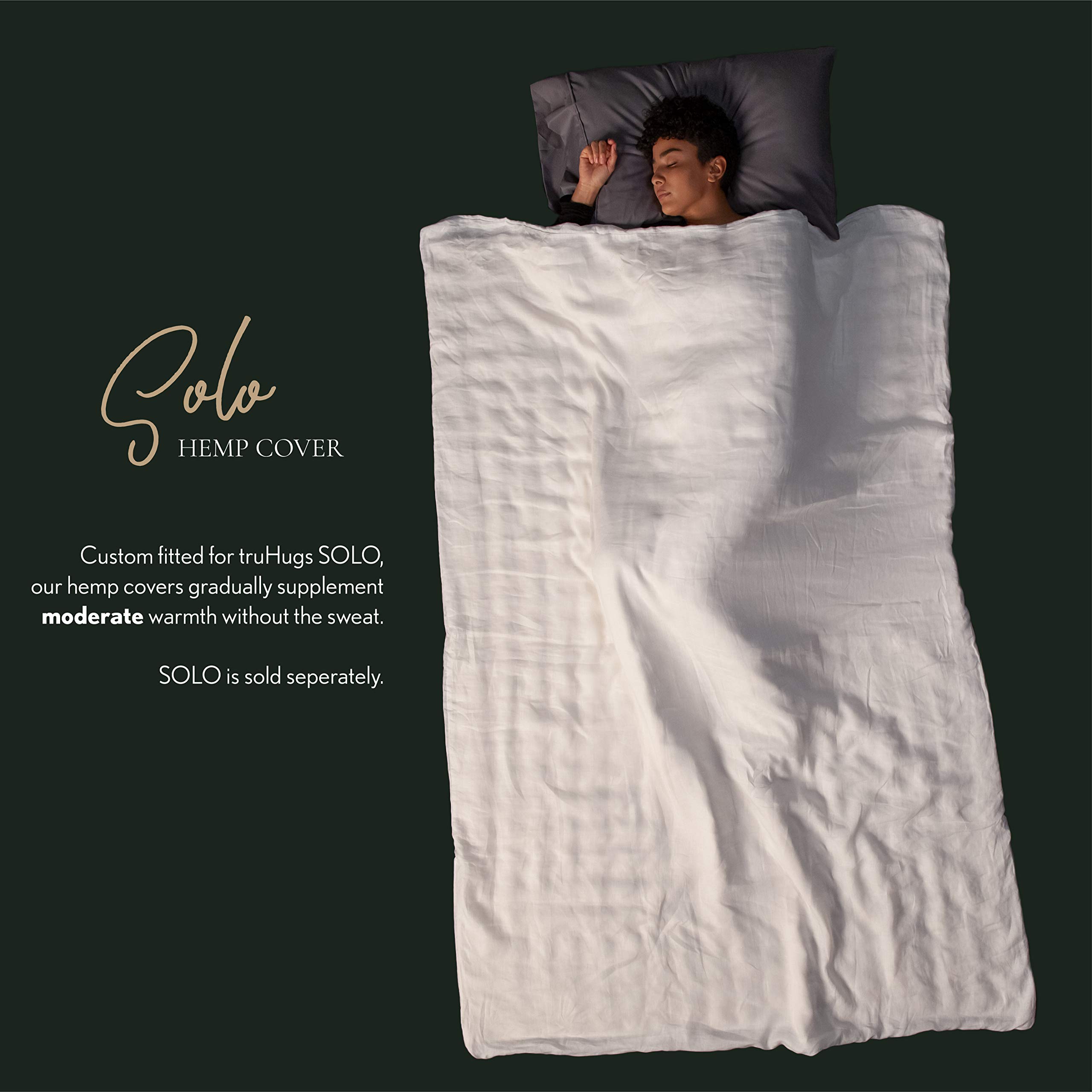 Organic Hemp Weighted Blanket Cover - Breathable & Cooling White Blanket for Stress Relief & Better Sleep | Perfect for Anxiety, Insomnia & Sensory Needs
