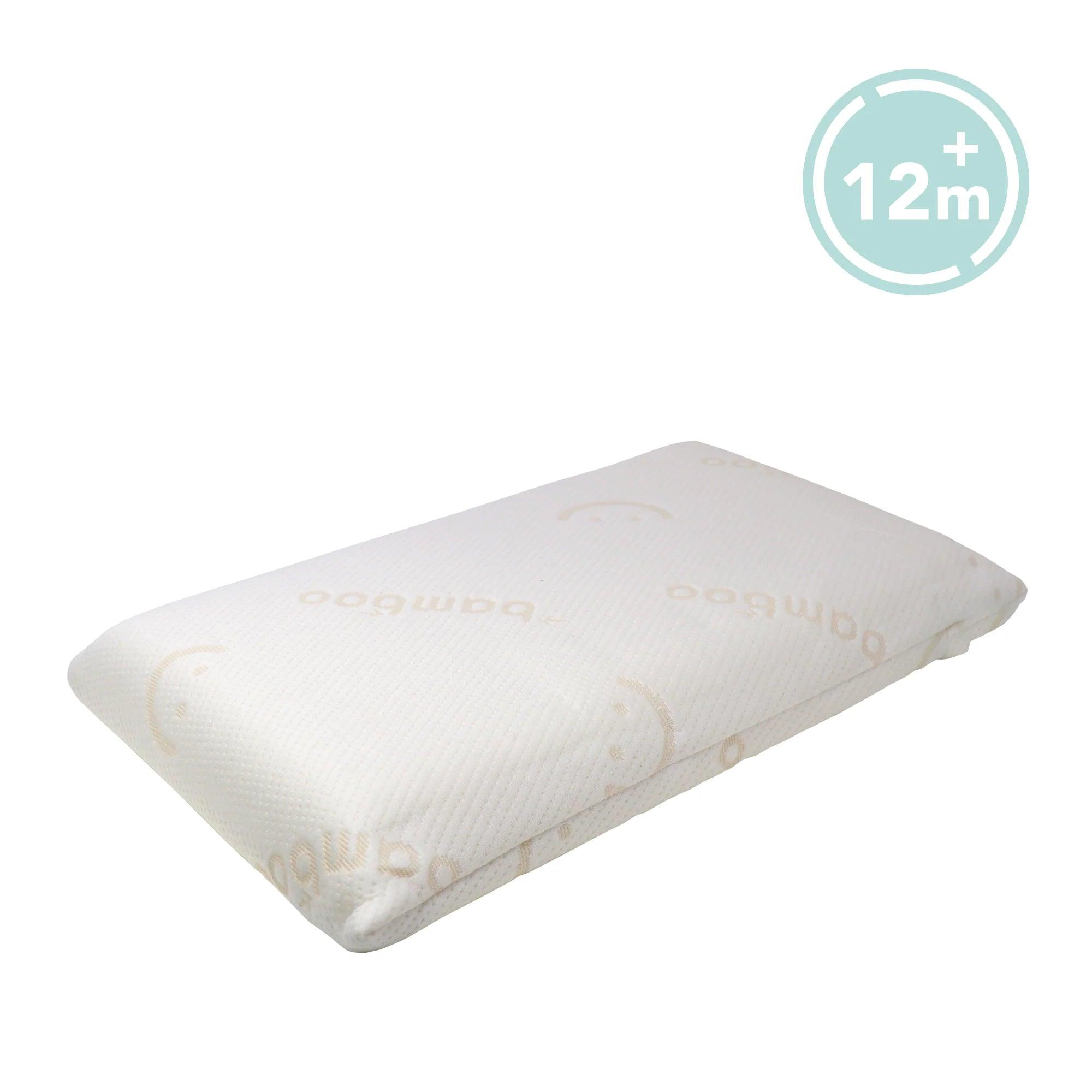 Baby Works Big Kid Toddler Pillow with Bamboo Pillow Case - Soft Support for Growing Kids | Perfect for Naptime, Travel & Bedtime Comfort