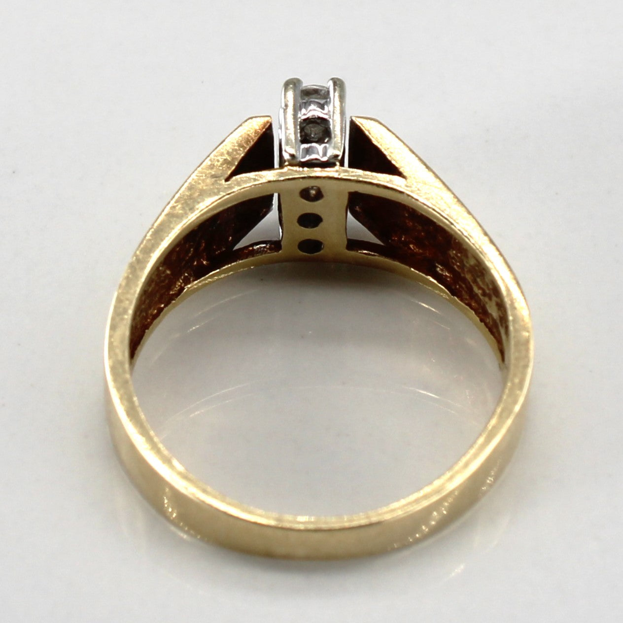 3 Stone Diamond Ring 0.15ctw Prong Set Size 5.25 - Elegant Engagement Wedding Band for Women, Perfect for Proposals, Anniversaries & Special Occasions