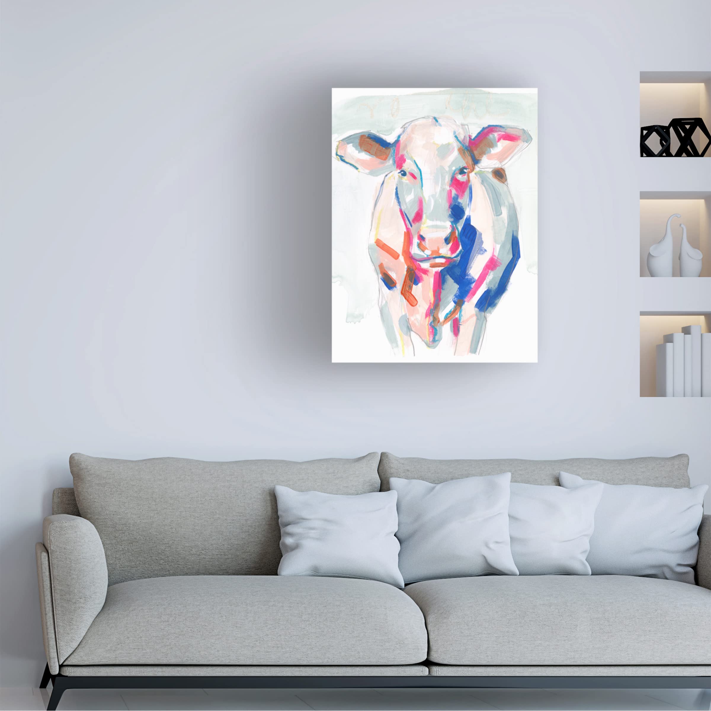 Jennifer Paxton Parker 'Fluorescent Farm III' Canvas Wall Art - Modern Farmhouse Decor for Living Room, Bedroom & Office