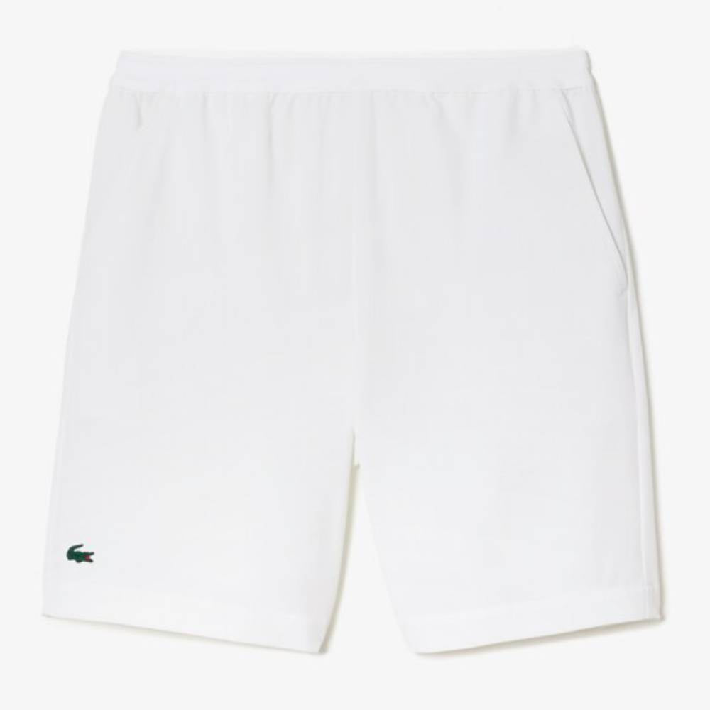Lacoste Men's Ultra Dry Quick-Dry Shorts - White | Breathable & Lightweight for Running, Gym & Outdoor Activities