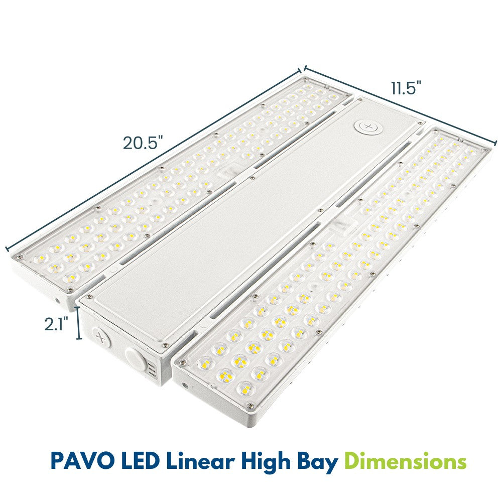 PAVO IV LED High Bay Light 310W/270W/240W - 46,500 Lumens - 120-277V - 5000K Daylight - 1000W Metal Halide Replacement - Energy Saving Warehouse & Industrial Lighting for Factories, Gyms, and Storage Facilities