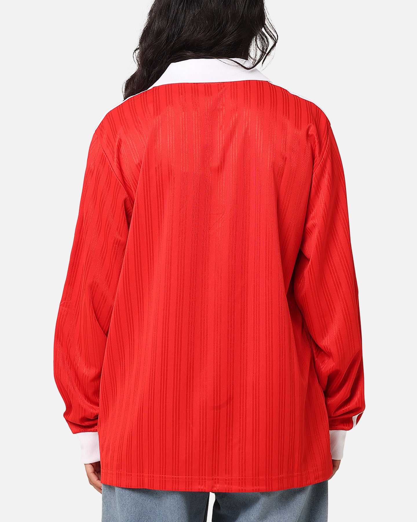 Adidas Piqué Long Sleeve Football Polo Shirt - Men's Training Jersey, Breathable & Moisture-Wicking - Better Scarlet Red - Perfect for Soccer Practice, Games & Casual Wear