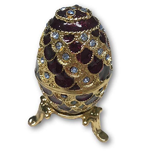 Exquisite A2O Mini Faberge Egg Jewelry Box - Handcrafted Trinket Storage for Rings, Necklaces & Keepsakes - Perfect Gift for Birthdays, Anniversaries & Home Decor