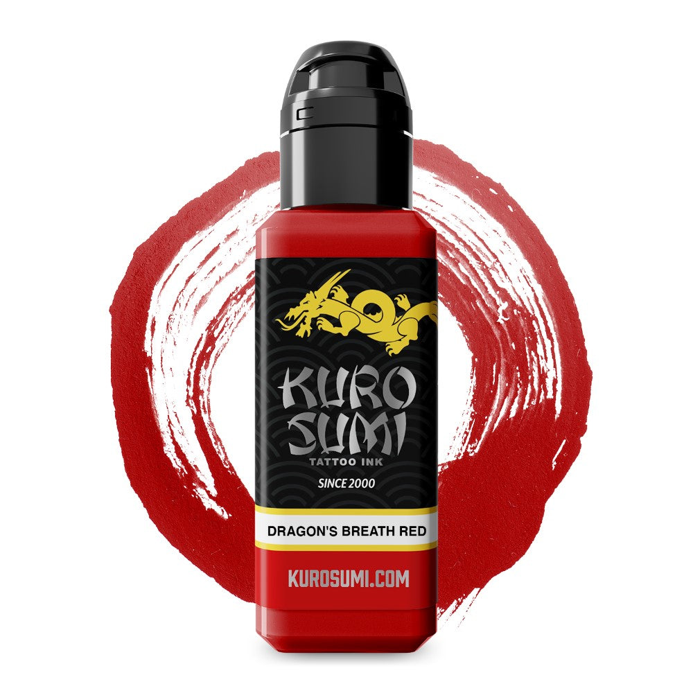 Kuro Sumi Dragon's Breath Red Tattoo Ink - Professional Quality, Vibrant Color, Vegan & Sterile - Perfect for Tattoo Artists & Body Art Enthusiasts