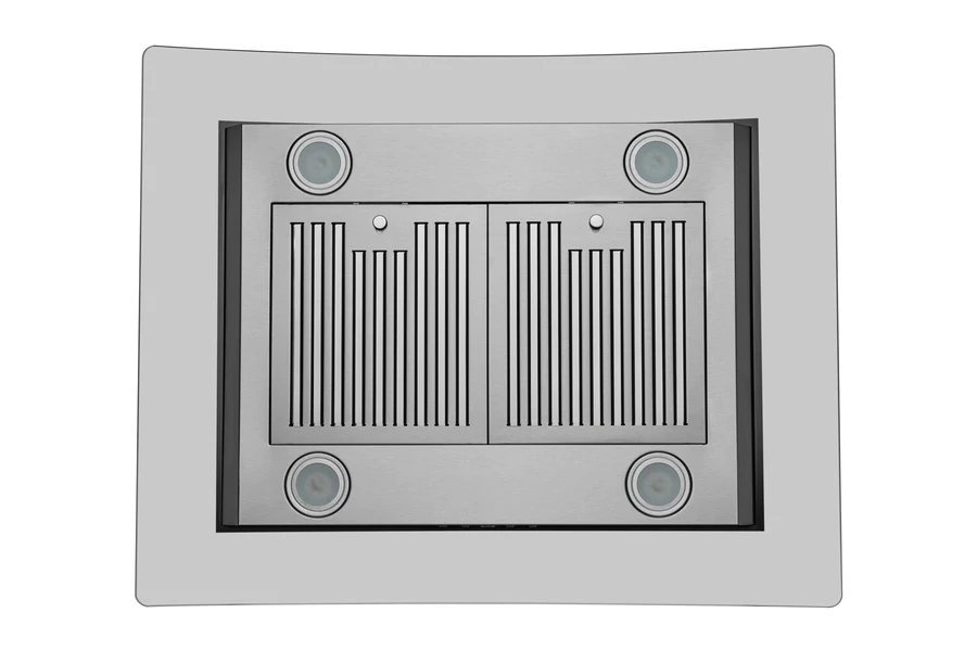 Hauslane Chef Series IS 200 1000 CFM Convertible Stainless Steel Island Range Hood - Powerful Kitchen Ventilation for Open Concept Homes & Cooking Enthusiasts