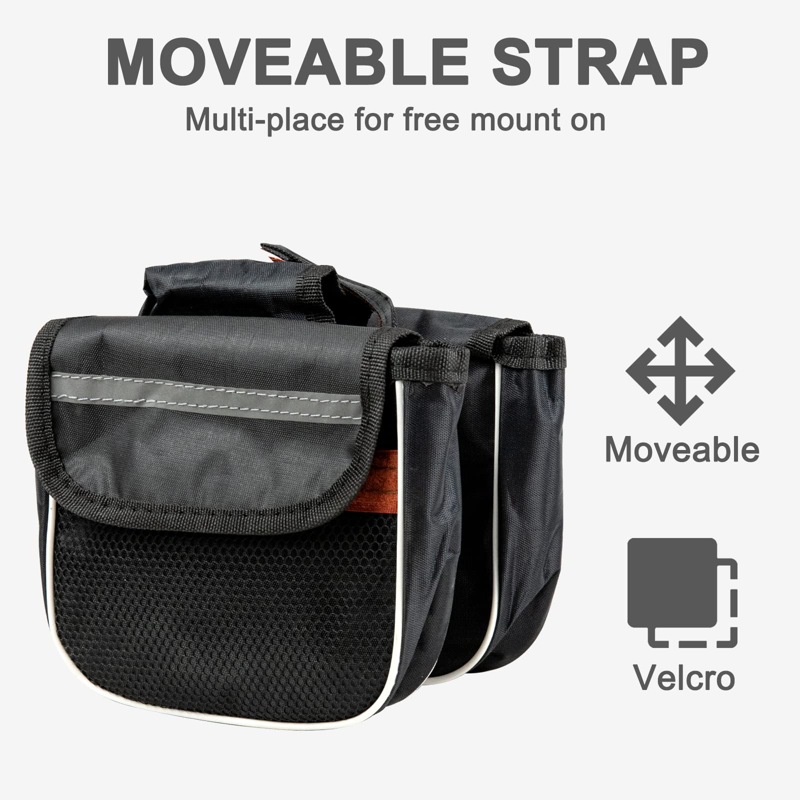 Voilamart Bike Frame Bag & Top Tube Bag - Waterproof Cycling Accessories for Smartphones Up to 6.5