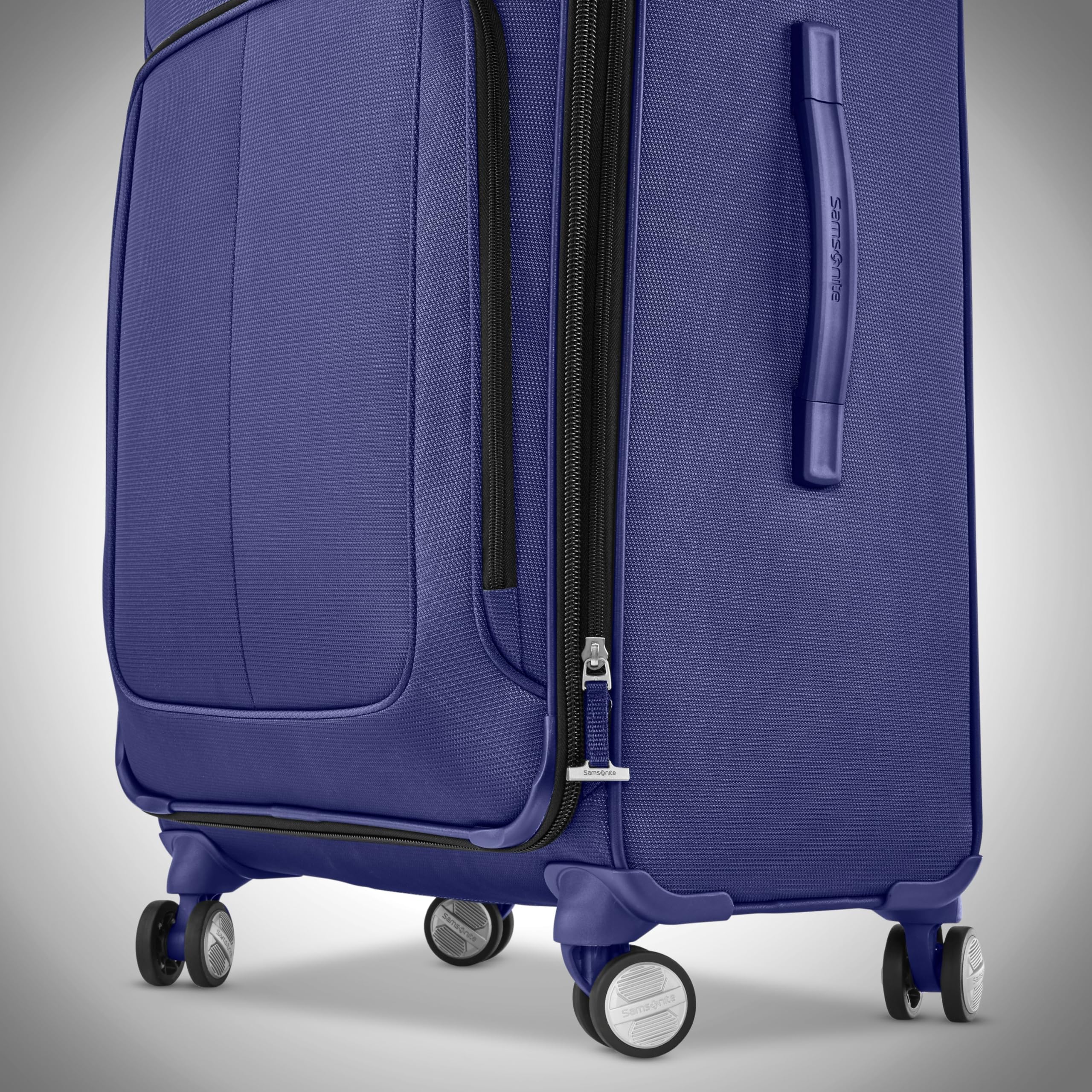 Samsonite Solyte DLX Softside Expandable Carry-On Luggage with 360° Spinner Wheels, 20-Inch Lightweight Suitcase - Perfect for Business Travel & Weekend Getaways (Iris Blue)