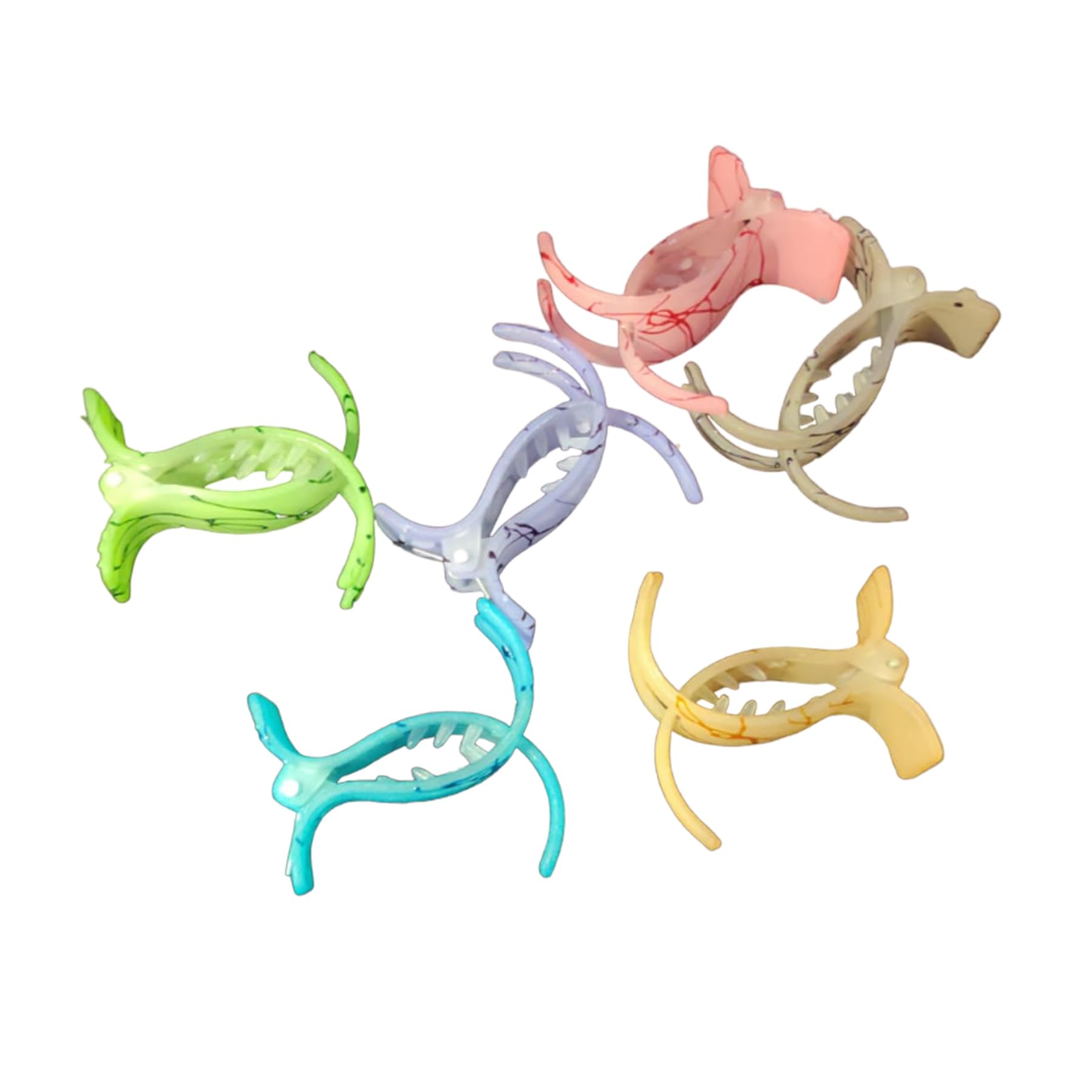 Trendy Plastic Hair Clutch for Women - Medium Size Hair Claw Clip (Pack of 6) | Girls Hair Accessories | Perfect for School, Work & Everyday Styling