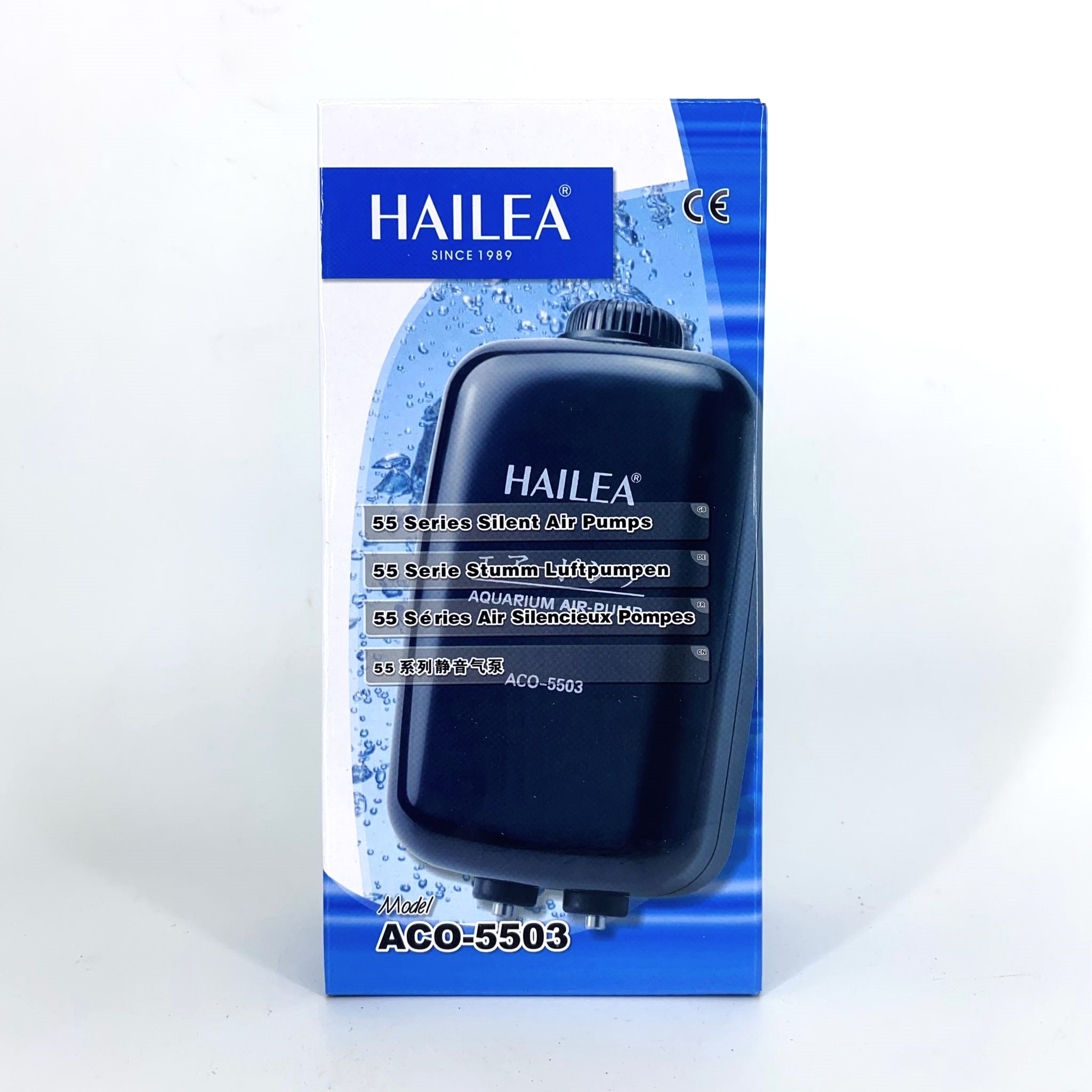 HAILEA Silent Air Pump ACO 5500 Series - Ultra Quiet Aquarium Air Pump with Single/Double Outlet for Fish Tank, Pond & Hydroponics System