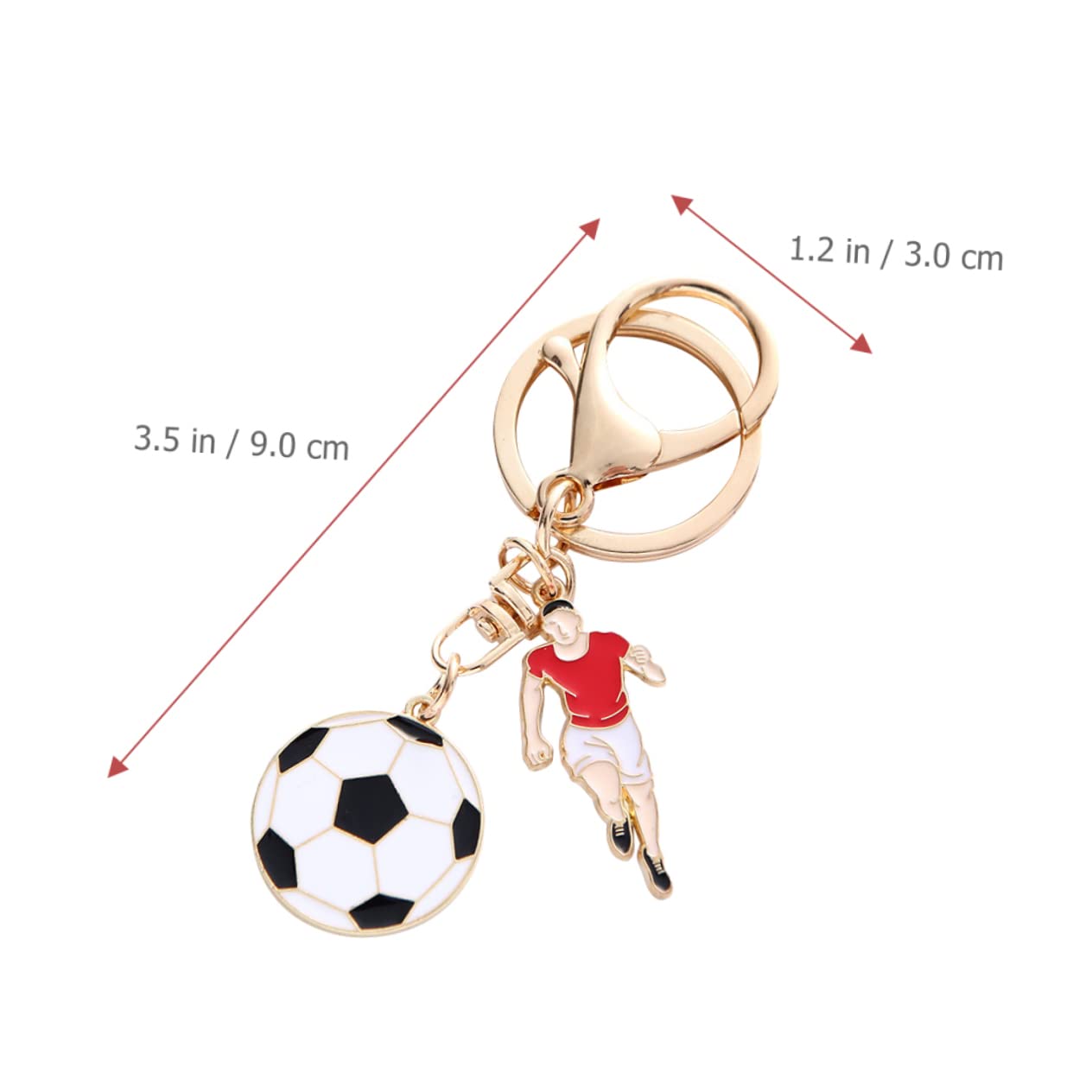 Yardwe 12 Pack Football Keychain Set - Zinc Alloy Key Ring Key Fob Charms for Sports Fans, Gifts & Team Spirit (Perfect for Football Games, Fan Gear & Key Organization)