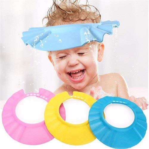 YOZONKY Adjustable Baby Shower Cap (2 Pack) - Soft, Safe & Modern Design for Infant Hair Washing | Eye & Ear Protection | Perfect for Bath Time, Swimming & Sensitive Skin (Multi-Color)