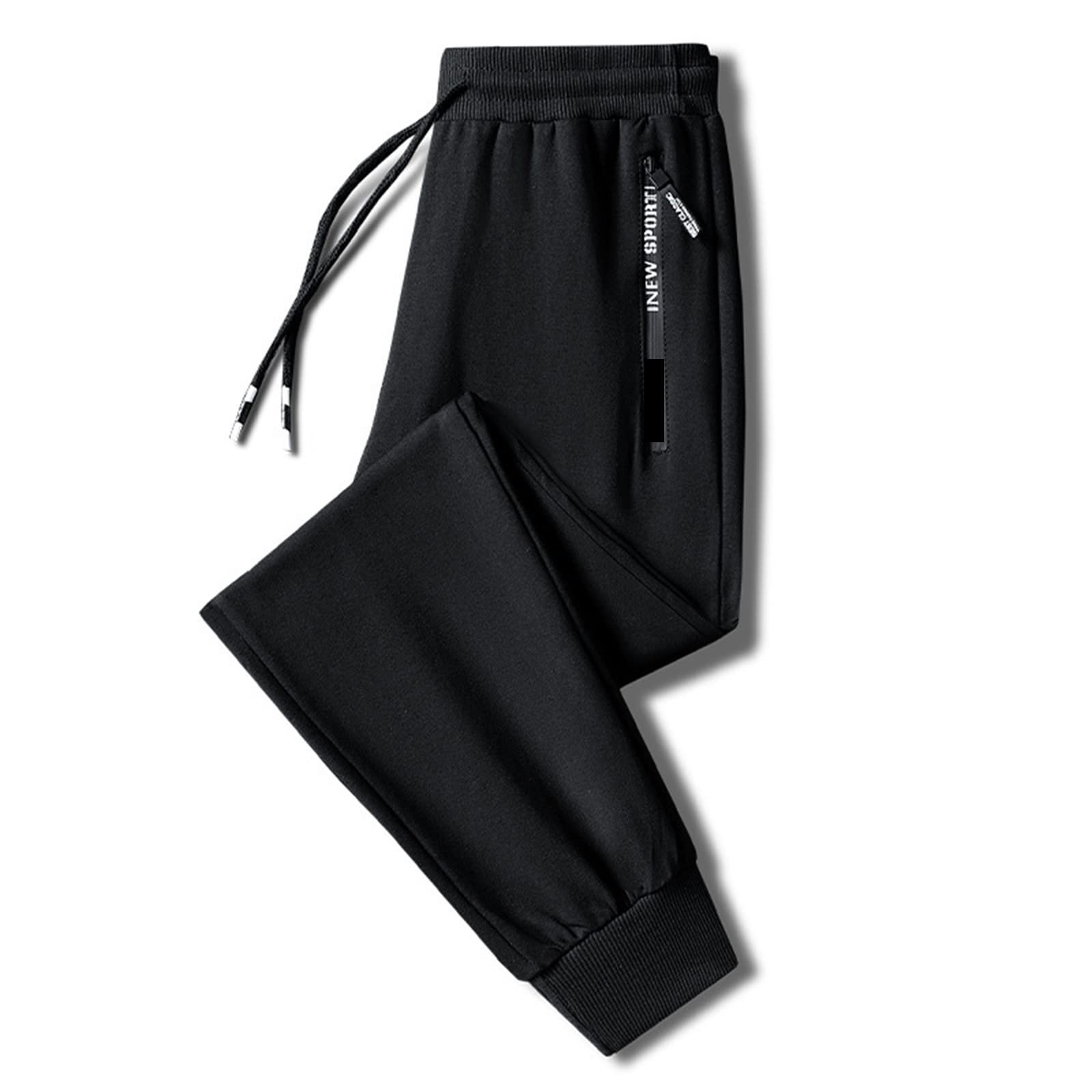 Men's Casual Joggers with Zip Pockets - Lightweight Elastic Waist Sweatpants for Running & Lounge Wear | UK Sizing | Perfect for Gym, Travel & Everyday Comfort