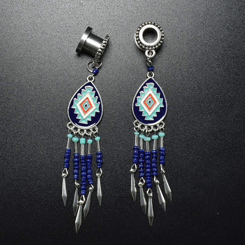 6-30mm Bohemian Style Pendant Ear Gauge Tunnel - Stretcher & Expander Plugs for Ear Piercing | Perfect for Stretching, Body Jewelry & Alternative Fashion