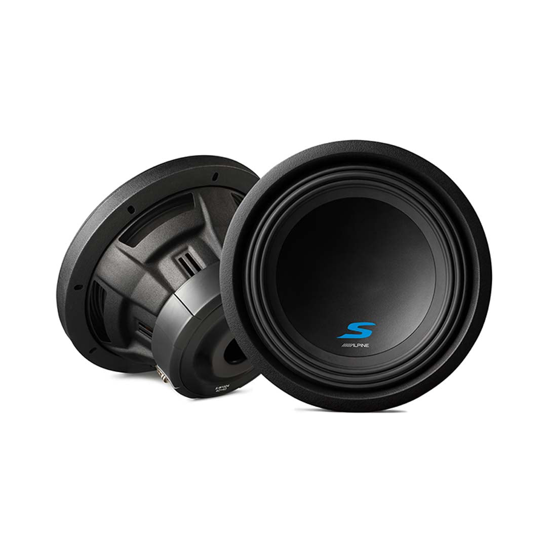 Alpine S W10D2 10-Inch S Series Dual 2 Ohm Voice Coil 1800W High Power Car Subwoofer - Perfect for Car Audio Systems, Bass Enhancement & Home Theater Setups