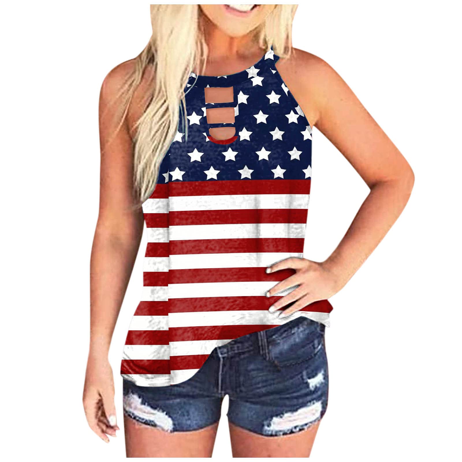 Women's Tie Dye Tank Top - Workout & Summer Casual Tee for Yoga