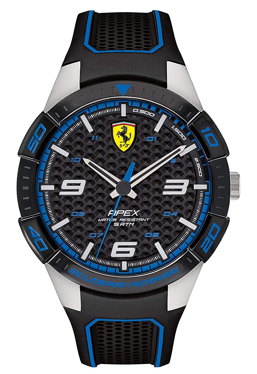 Ferrari Men's 830632 Quartz Black Watch - Stylish Chronograph for Business, Casual & Sports | Waterproof & Durable for Everyday Wear