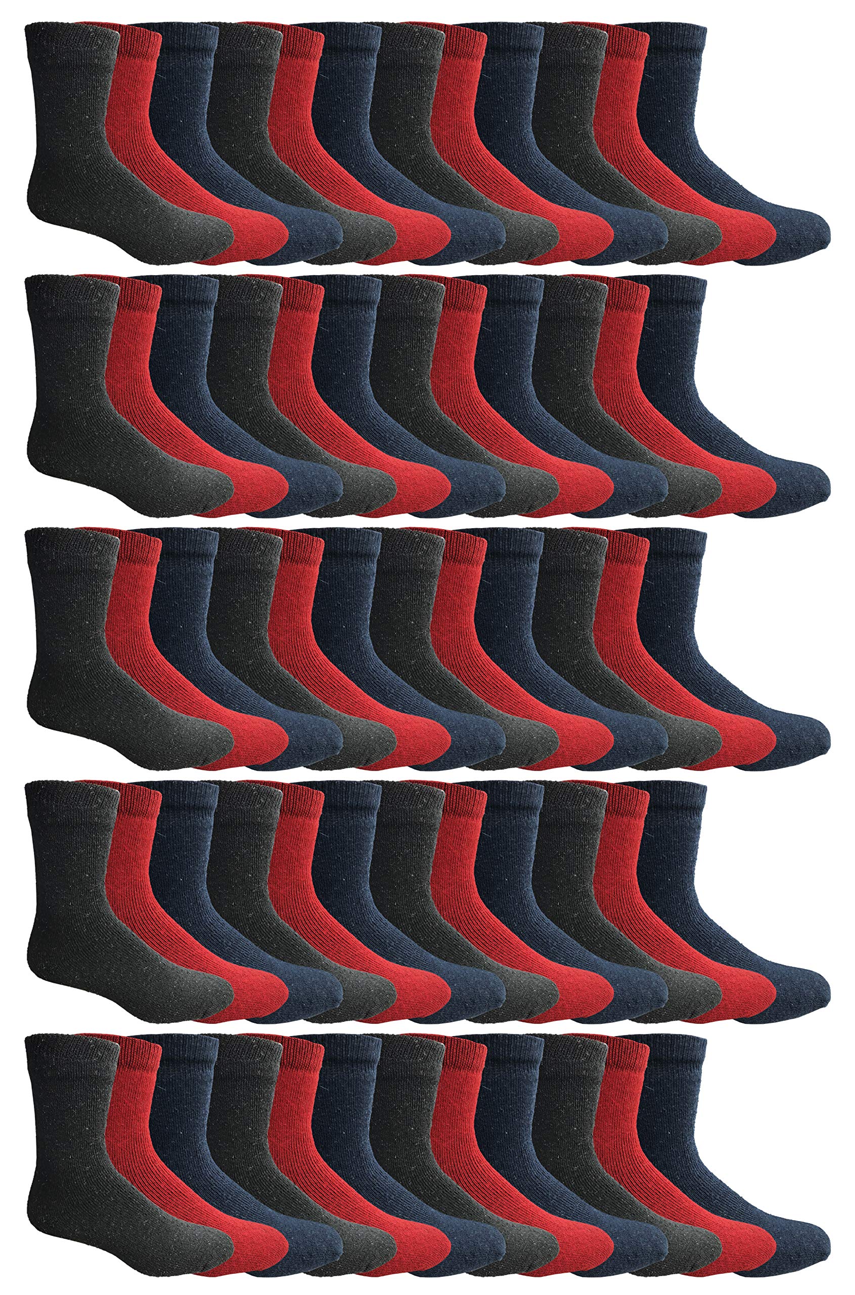 Yacht & Smith Wholesale Bulk Winter Thermal Boot Socks - Warm Wool Blend for Men & Women - Perfect for Hiking, Skiing & Outdoor Activities