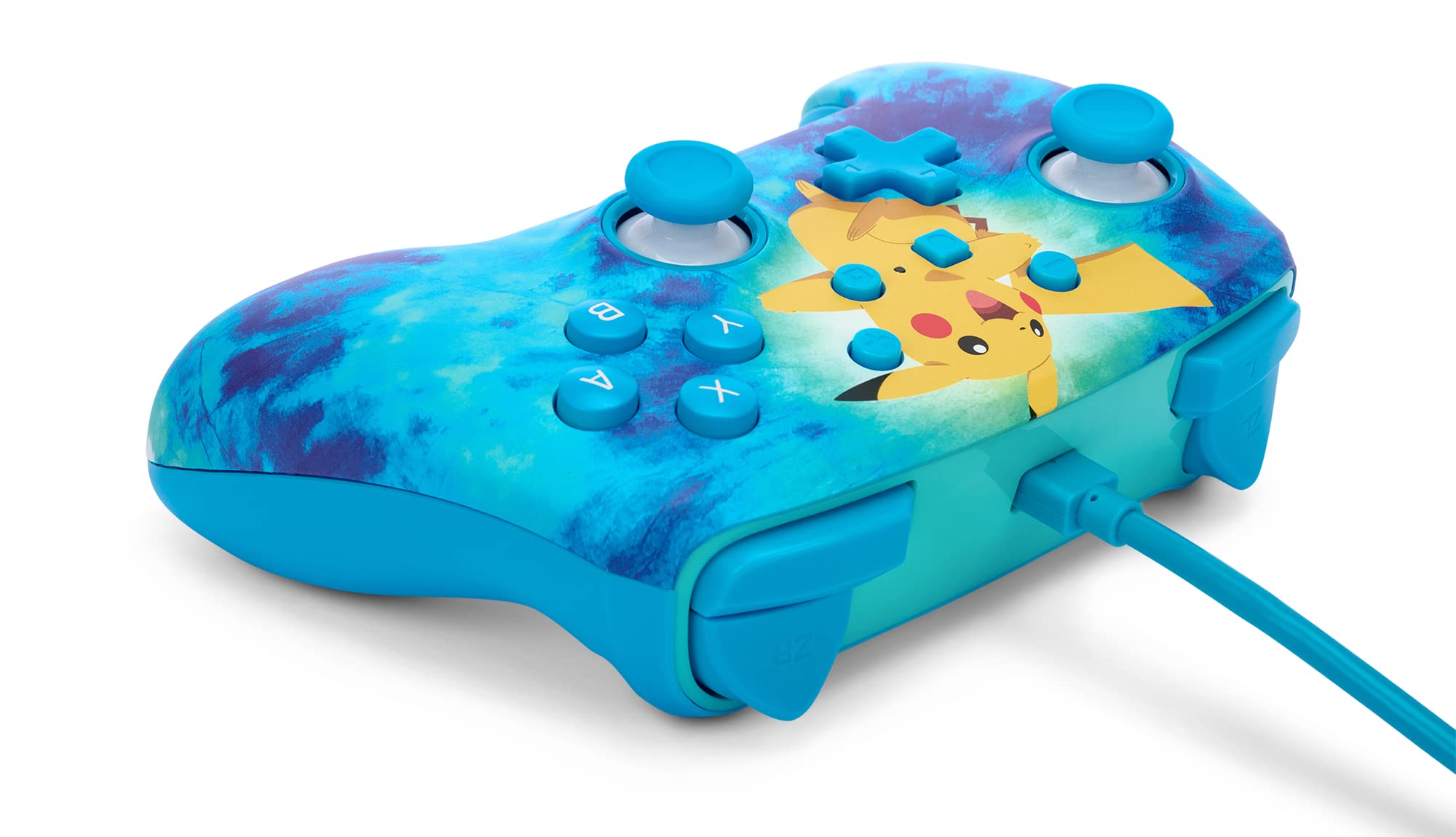 PowerA Enhanced Wired Controller for Nintendo Switch - Tie Dye Pikachu Design | Official Licensed Gamepad for Switch/Switch OLED | Perfect for Gaming, Multiplayer & Competitive Play