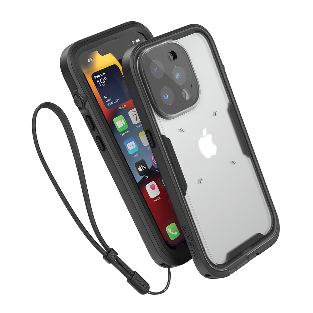 Catalyst Waterproof Case for iPhone 13 Pro - 5X More Protection, Shockproof & Drop Resistant (Up to 65% Higher Drops), Responsive Touch Screen & Face ID Compatible, Black - Perfect for Outdoor Adventures, Swimming & Extreme Sports