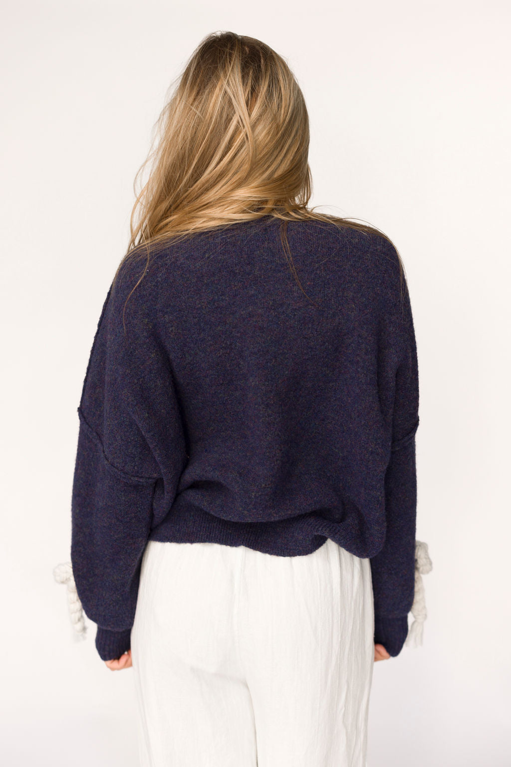 Clara Oversized Pullover Sweater - Soft & Cozy Navy Blue Women's Knit Sweater for Fall & Winter | Perfect for Casual Outfits, Layering & Cold Weather Fashion