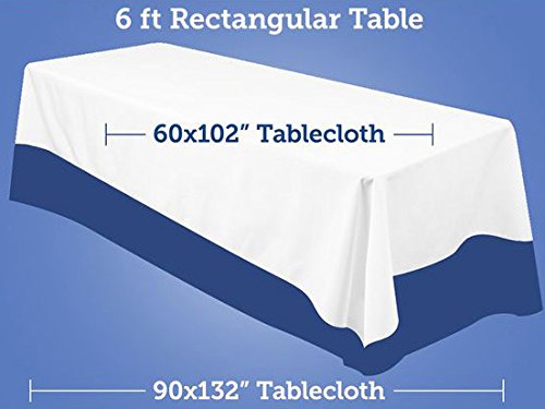 BROWARD LINENS Polyester Tablecloth 60x102 Inch - Steel Blue for Dining & Events