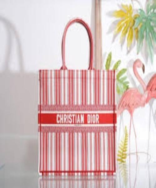 Dior Book Tote Bag - Exclusive Marbella Red Luxury Handbag for Women | Perfect for Travel, Work & Everyday Use