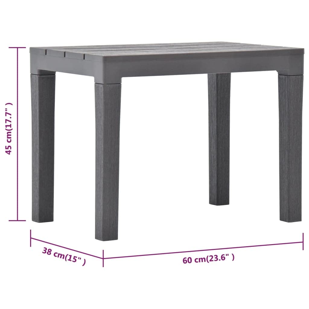 vidaXL 3-Piece Patio Furniture Set - Brown Plastic Outdoor Dining Table with 2 Benches for Garden, Deck, Backyard & Poolside - Weather-Resistant & No Assembly Required - Perfect for Outdoor Entertaining & Relaxation