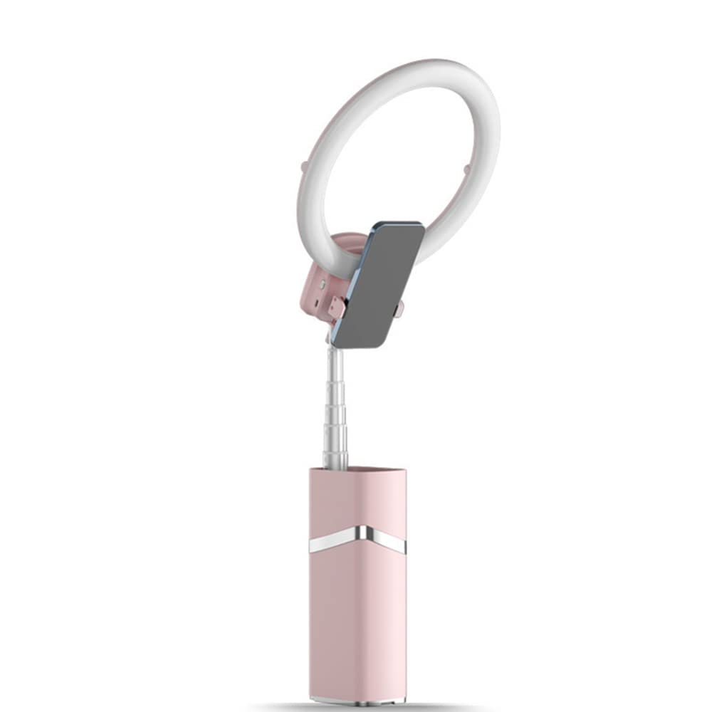 Best Ring Light for Phone Live Streaming - Large Aperture LED Fill Light with Adjustable Stand, Pink - Perfect for TikTok, YouTube & Instagram Videos, Makeup & Photography