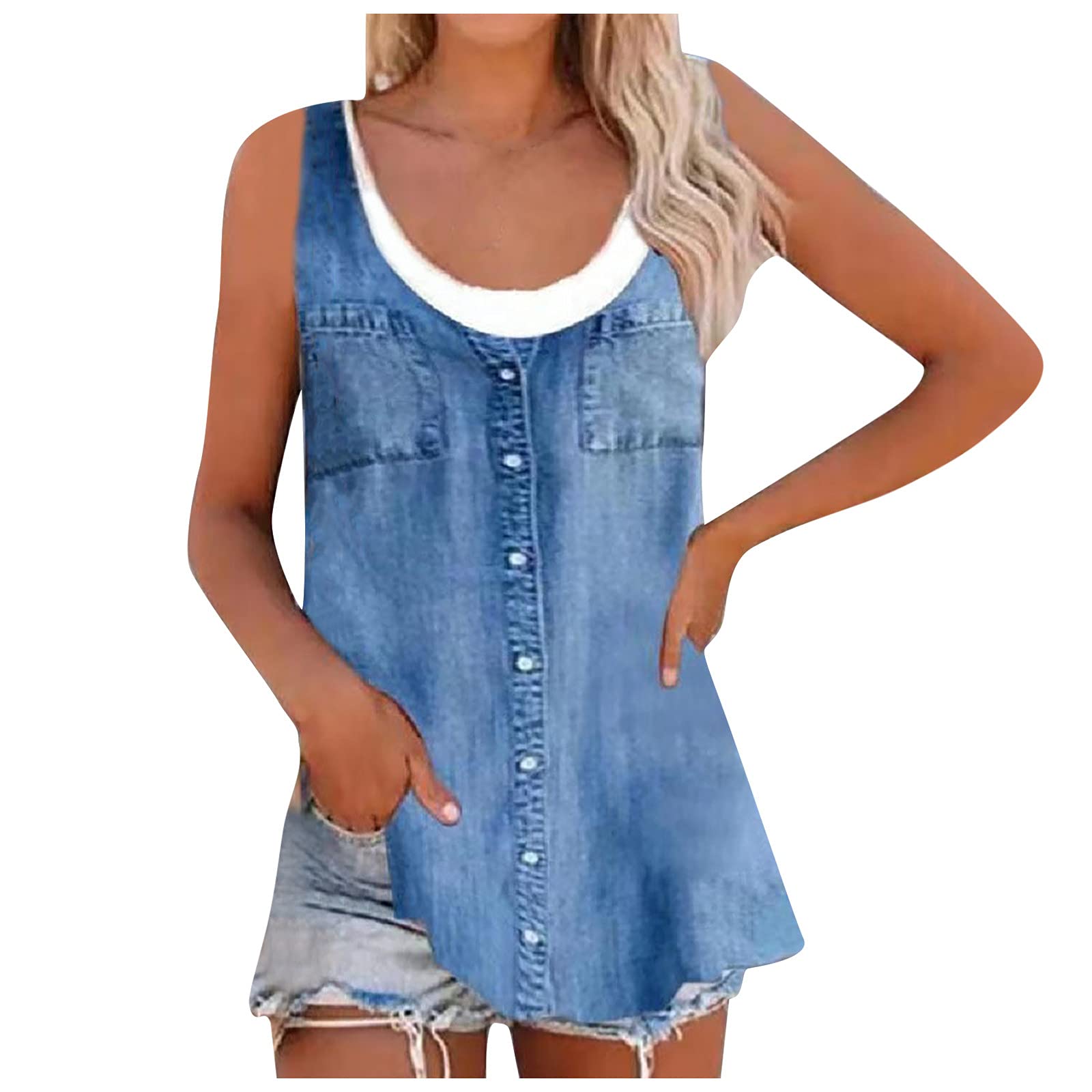 Women's Loose Casual Sleeveless Tank Tops - Breathable Summer Blouses & Shirts for Women | Perfect for Beach, Yoga, and Everyday Wear