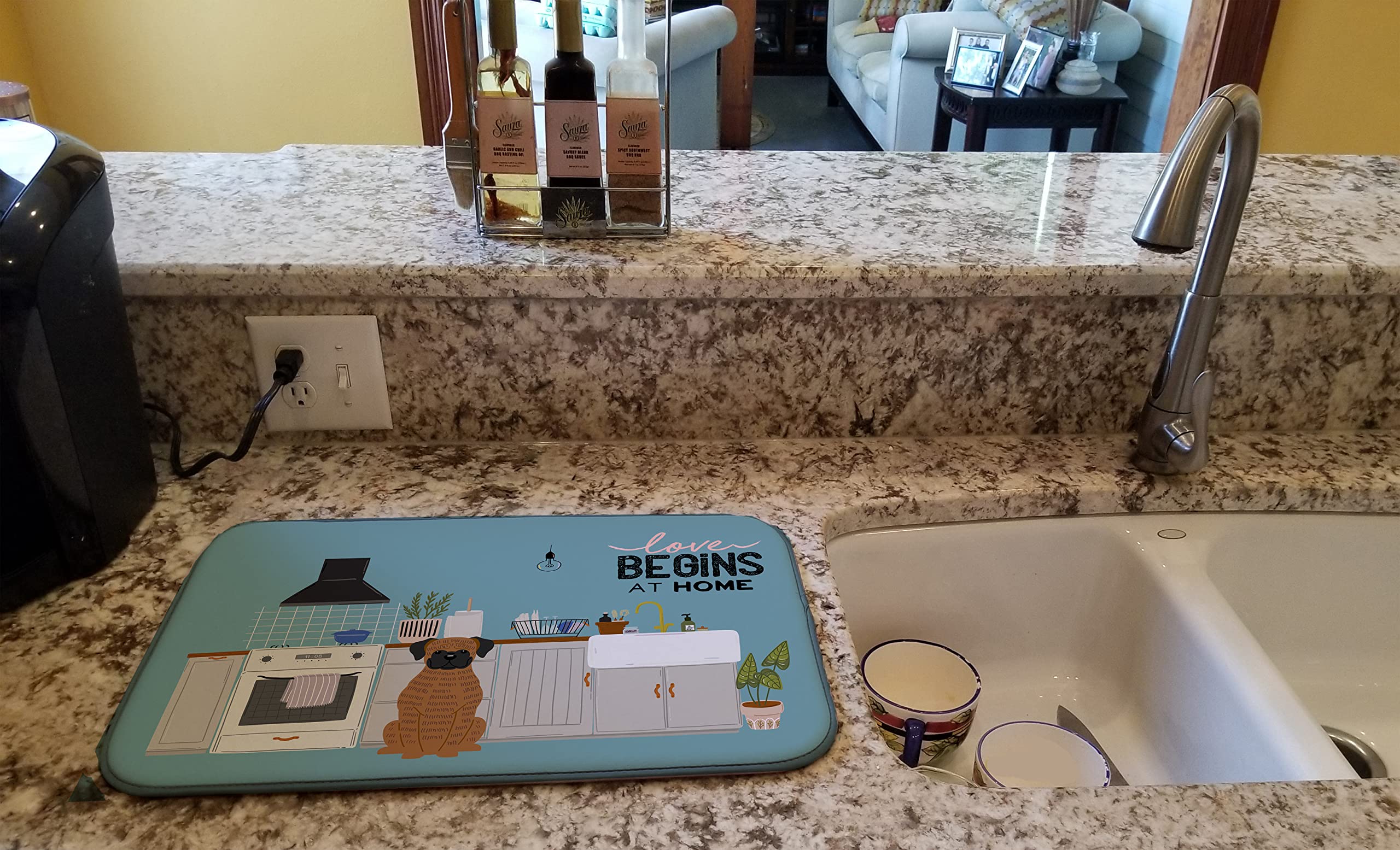 Absorbent Dish Drying Mat for Kitchen Counter - 14x21
