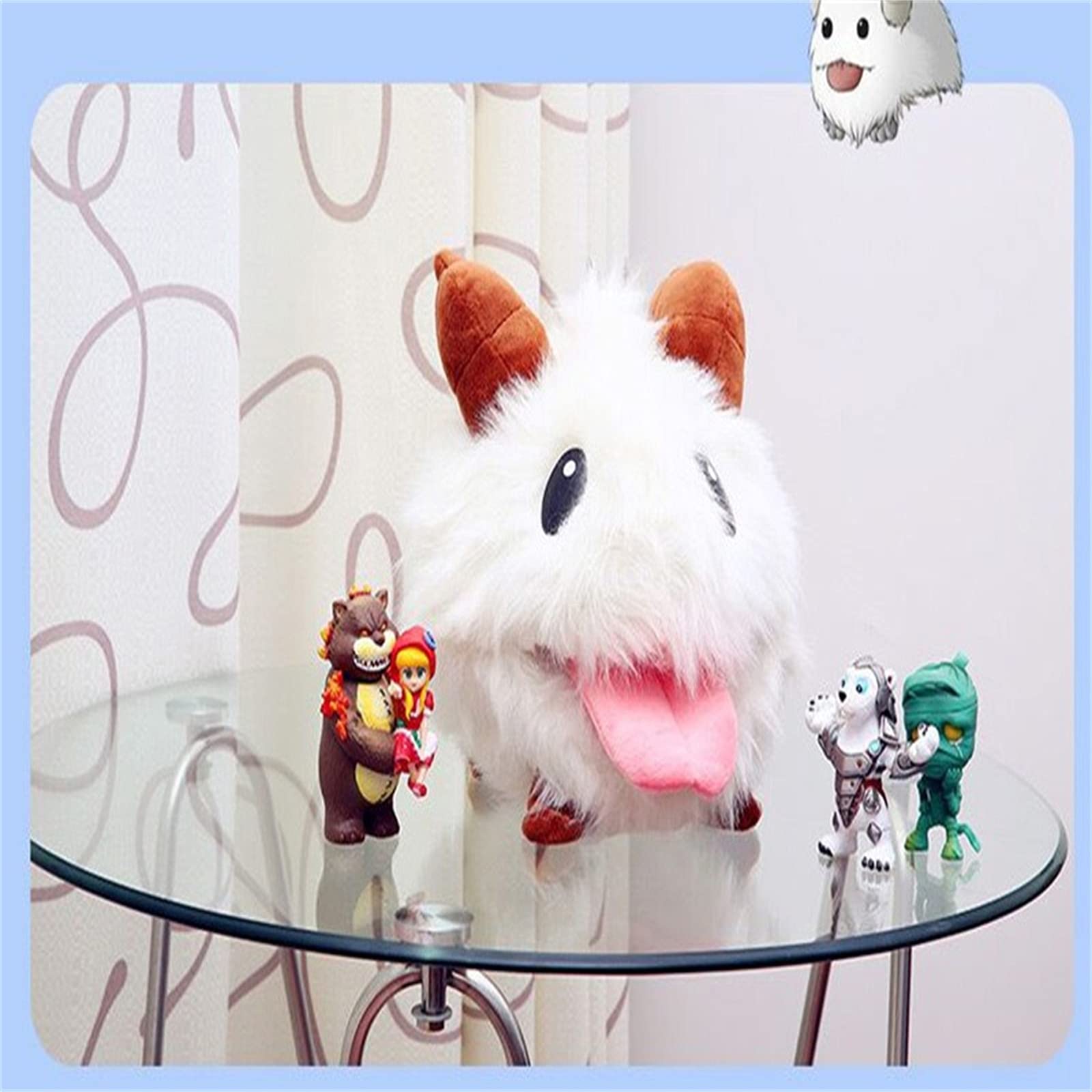 Cute Poro Plush Toy - Soft Stuffed Animal Doll for Kids, Ice Festival Collectible, Home & Bedroom Decor, Perfect Gift for Children - Great for Cuddling, Playtime, and Themed Parties
