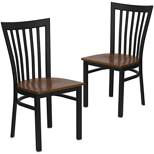 Cherry Wood Seat/Black Metal Frame