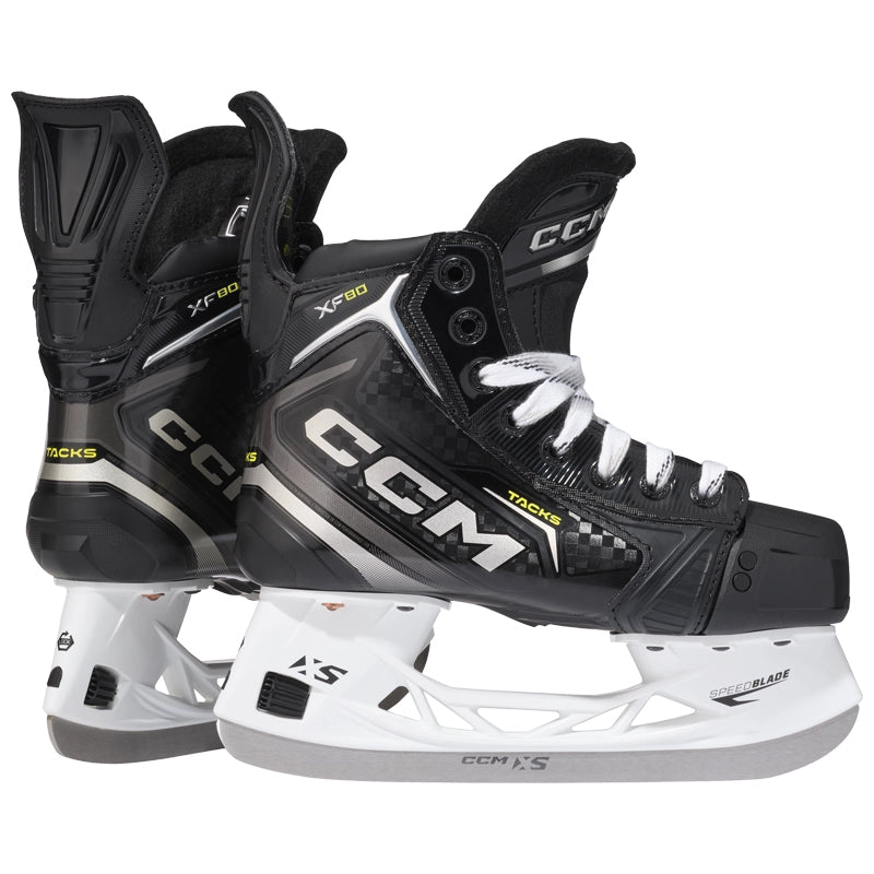 CCM Tacks XF80 Junior Ice Hockey Skates - Lightweight & Durable for Youth Hockey Players - Perfect for Games, Practice & Training on Ice