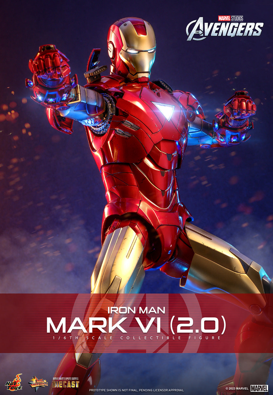 Hot Toys Marvel Avengers Iron Man Mark VI (2.0) Diecast 1/6 Scale 12