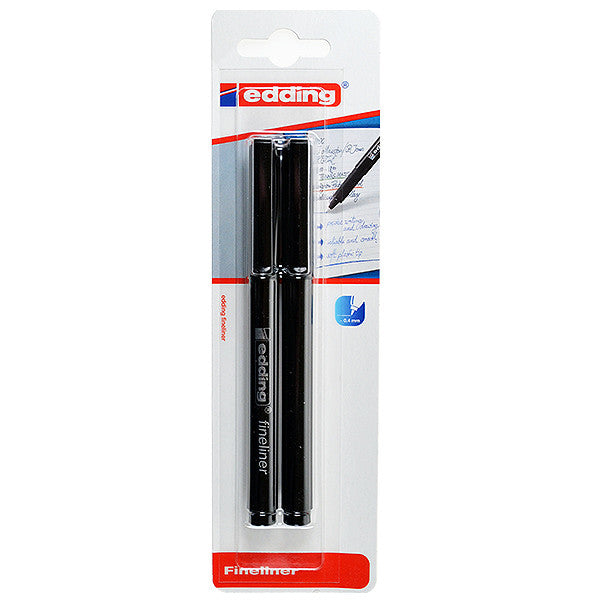 edding Fineliner Handwriting Pen Set of 2 - Premium Fine Tip Markers for Journaling, Note Taking & Art Projects - Perfect for Bullet Journals, Sketching & Calligraphy