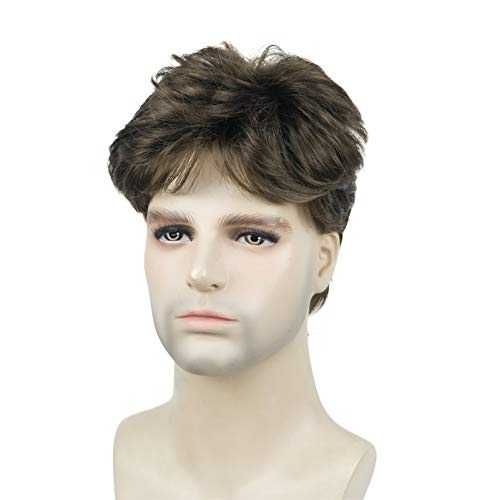 Short Straight Synthetic Men's Wig - Natural Look & Comfortable Fit for Cosplay, Costumes & Daily Wear