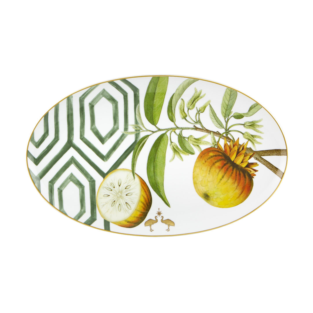 Amazonia Large Oval Platter - Elegant Serving Tray for Dinner Parties, Buffets & Holiday Entertaining - 15