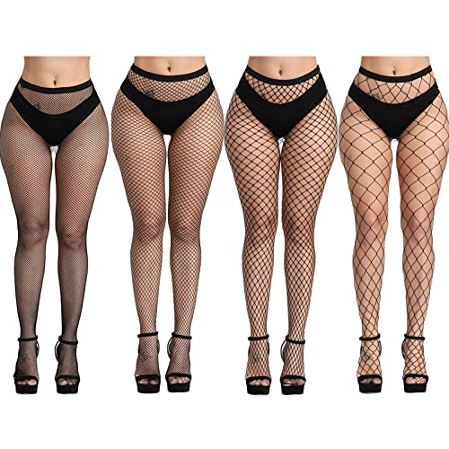 4 Pair A: 4 Size Net Black Tights
