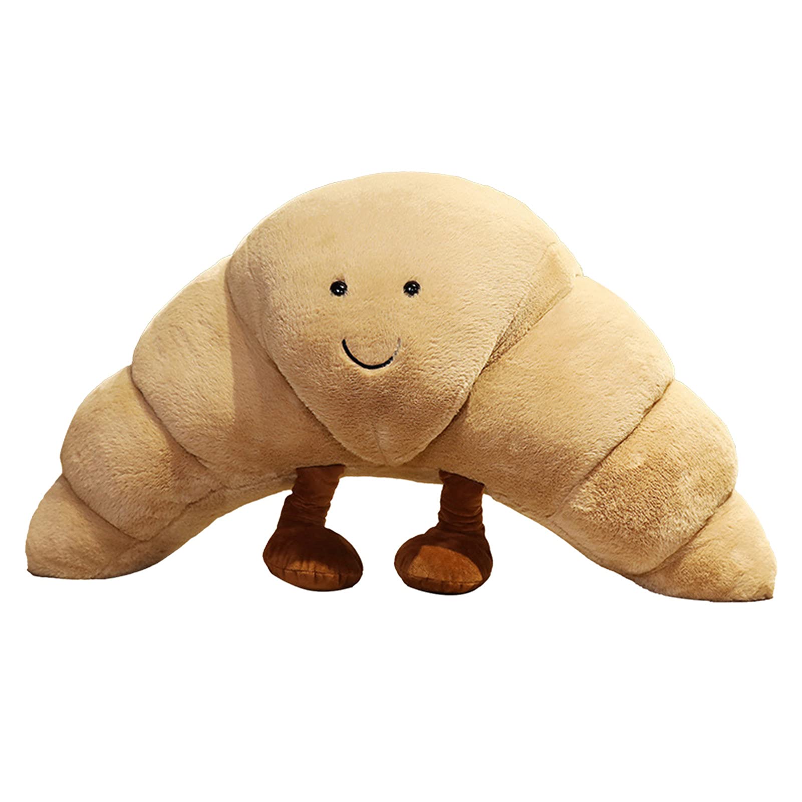 Adorable Kawaii Croissant Plush Toy - Soft & Lightweight Stuffed Animal for Kids, Smooth Surface, Perfect for Nursery Decor & Cuddling | Cute Bread-Shaped Plushie for Bedroom, Playroom & Gift Giving