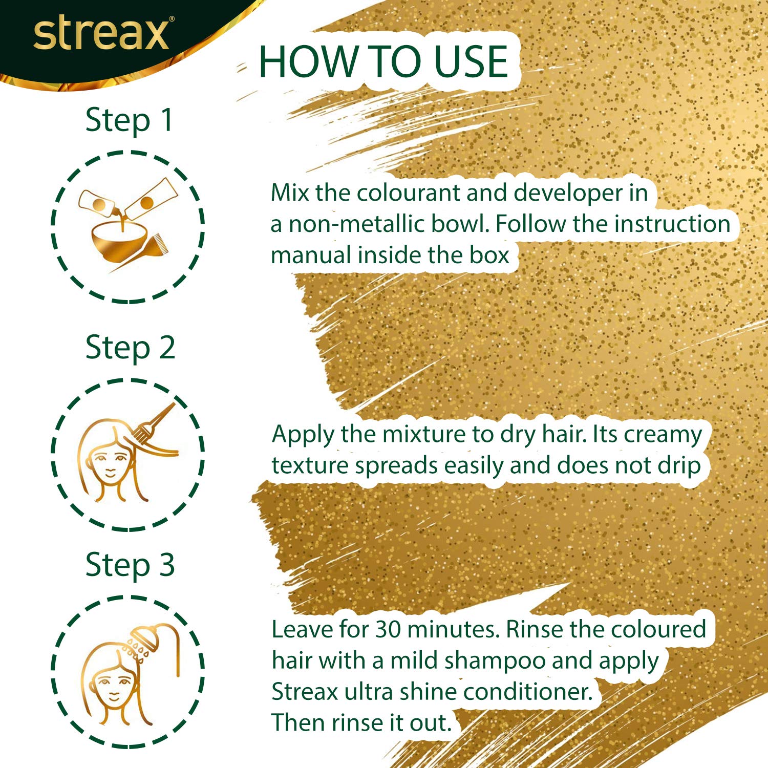 Streax Cream Hair Color for Women & Men with Walnut & Argan Oil - Long Lasting Black Brown Hair Dye (Pack of 4, 120ml) | Instant Shine & Smoothness for Soft, Silky Hair | Perfect for Home Use, Salon-Quality Results & Special Occasions