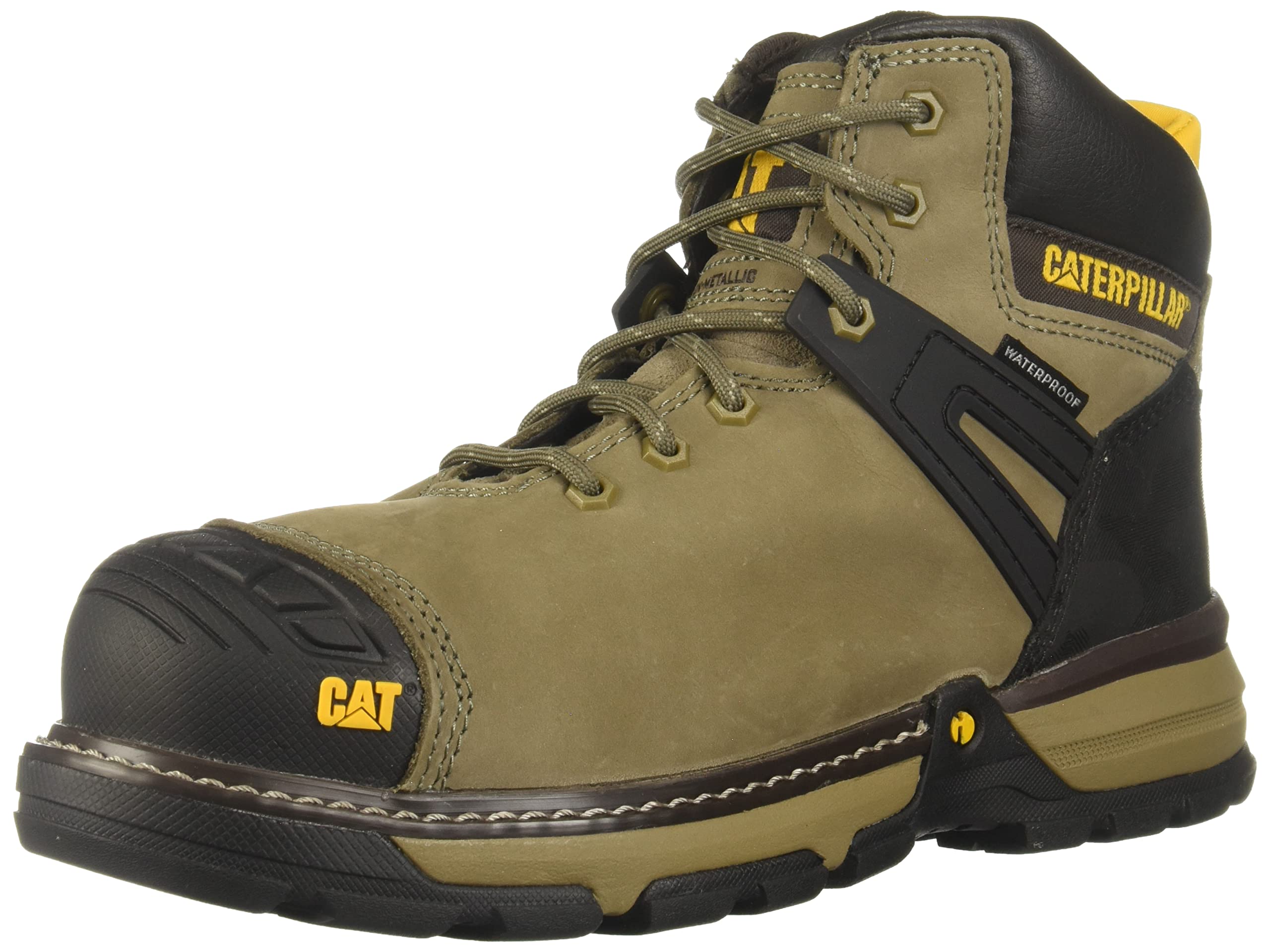 Caterpillar Excavator Superlite Waterproof Nano Toe Work Boots for Men - Durable Safety Shoes for Construction, Landscaping & Outdoor Work